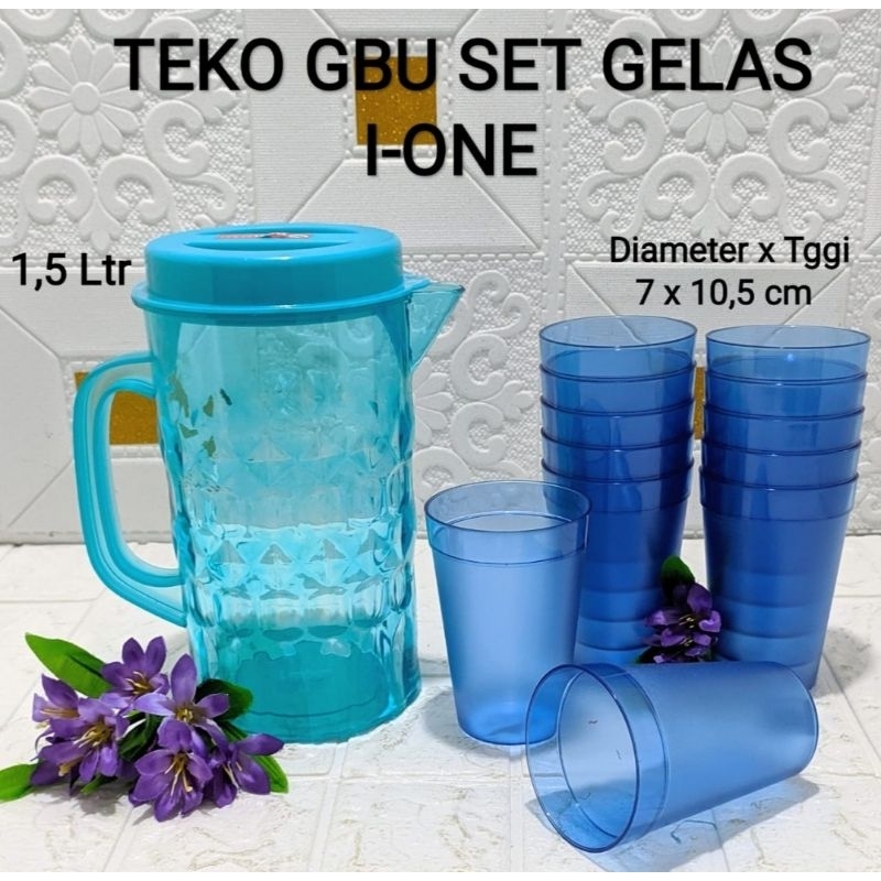 Teko Gbu Set Gelas Plastik