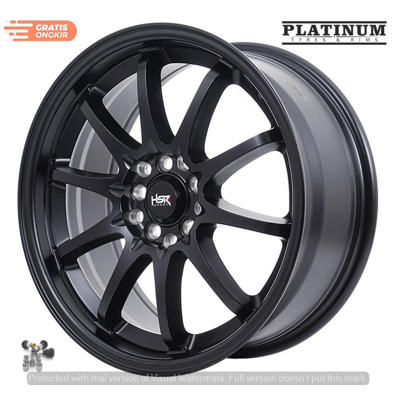 VELG MOBIL HSR HIROSHIMA CE28 RING 17 LOBANG 5 WARNA HITAM