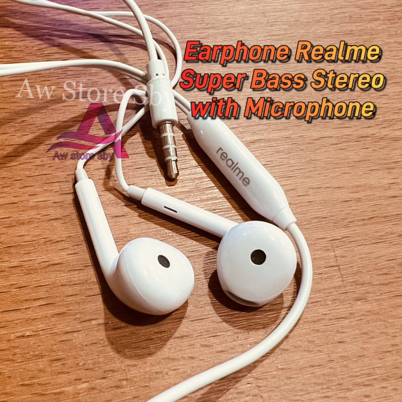 HEADSET REALME BASS STEREO EARPHONE REALME 2 C1 C2 C3 5 pro C11 C12 C15 C20 C21 C25 (R-11 REALME)