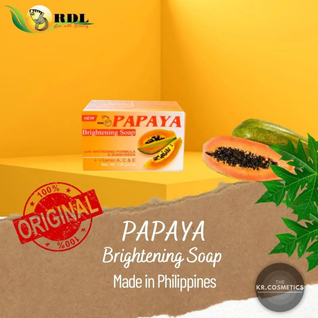 RDL brighitening soap sabun extrak papaya 135 gr