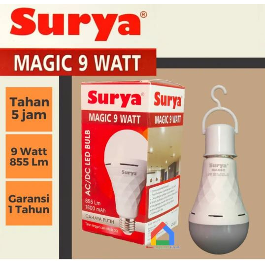 Lampu Led Emergency Surya Magic 9W /12W /18W Watt LED Surya Lampu Led Emergency 9W 12W 18W Putih