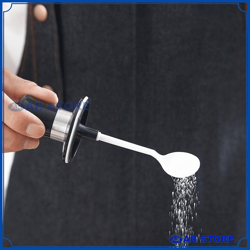 AR Botol Tempat Bumbu Dapur Kaca + Sendok / Wadah Penyimpanan Kopi Gula Garam Micin Lada Merica Kecap Saus Seasoning Bottle Glass Aesthetic Kedap Udara Serbaguna