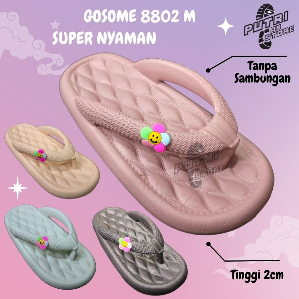 GOSOME sandal wanita model fuji bahan eva ringan / phylon