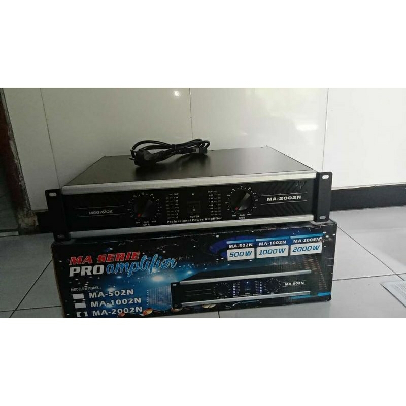 POWER AMPLI MEGAVOX MA 2002 PRODUK ORIGINAL 2000X2 WATT