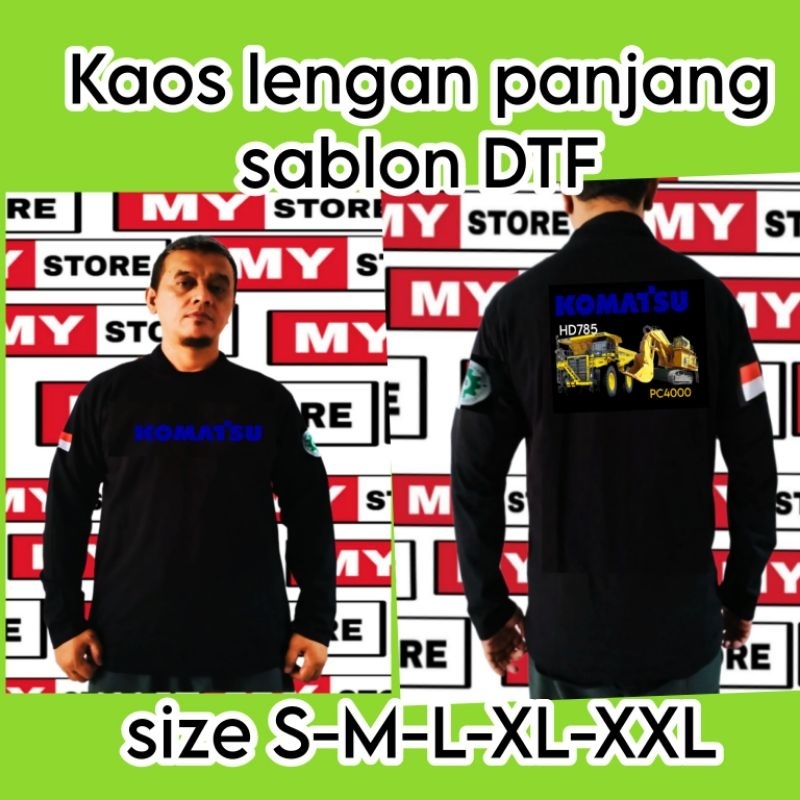 Baju kaos komatsu Dump truk Excavator/alat berat