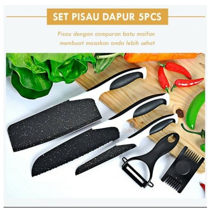 Pisau Set anti karat 5 pcs