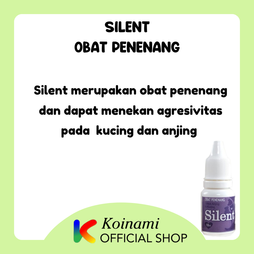 SILENT OBAT PENENANG KUCING DAN ANJING / MEYER PET SHOP / BTM