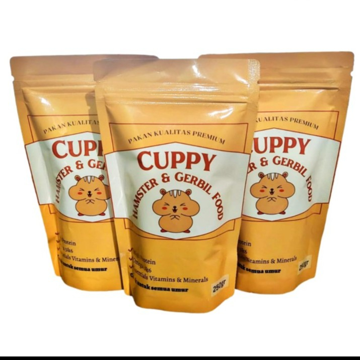 Cuppy Hamster &amp; Gerbill Food 250gr Makanan Pakan Hamster &amp; Gerbill