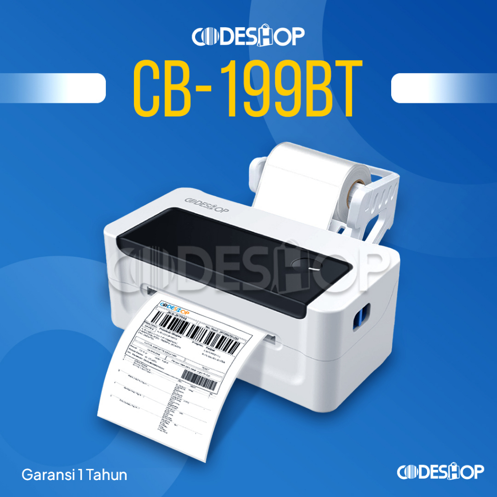 CODESHOP CB 199 BT Printer Barcode Cetak Label Resi CB-199BT