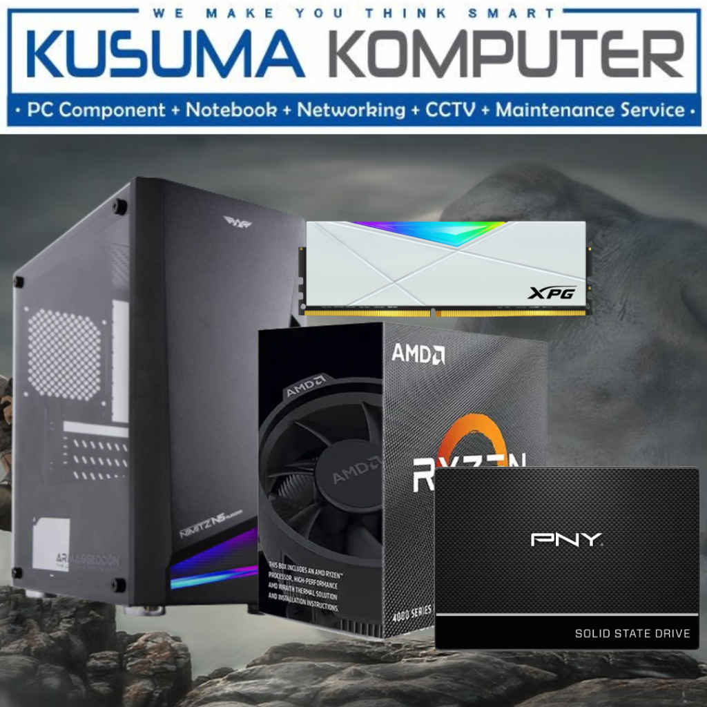Komputer PC Rakitan Ryzen 5 4600G + SSD 250GB + 8GB RAM RGB