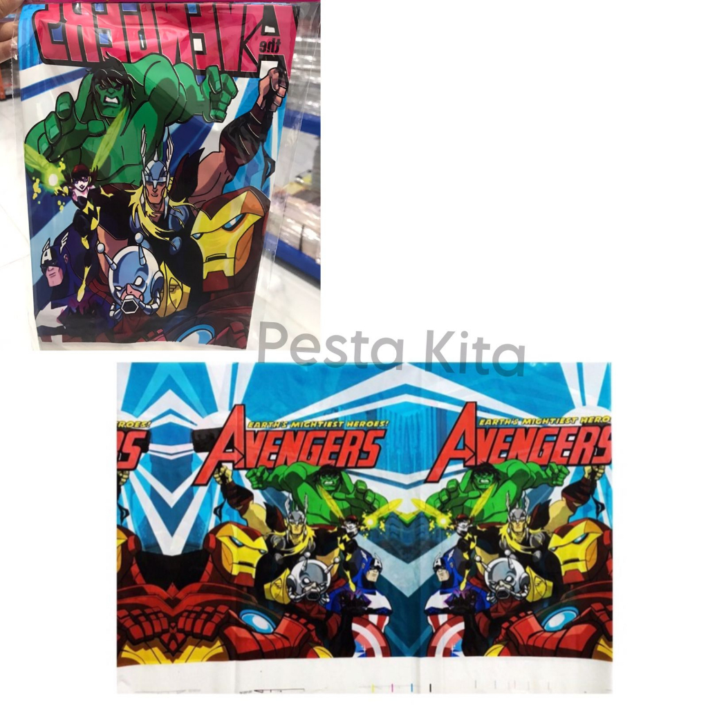 TAPLAK MEJA PESTA KARAKTER AVENGERS / TAPLAK MEJA PESTA SUPERHIRO