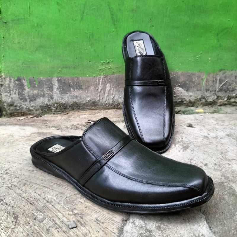 Selop kulit asli ,sepatu sandal kulit asli slip-on kulit asli