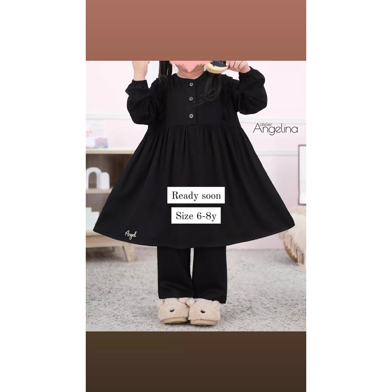 Bella Dress dan Little by Atelier angelina | BLACK EMBROIDERY COTTON CANDY