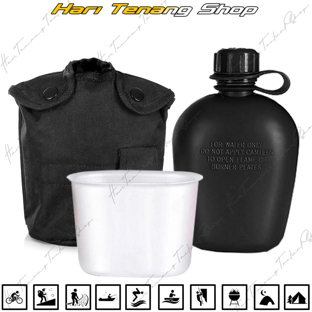 BOTOL AIR 1L/TEMPAT AIR MILLITER/BOTOL AIR OUTDOOR/PERLENGKAPAN OUTDOR