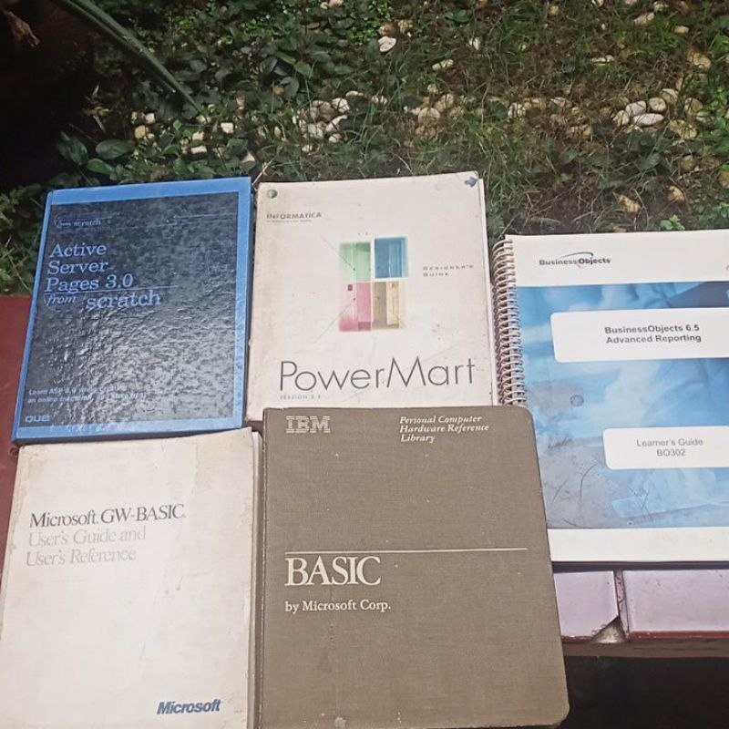 Preloved Buku Programming judul Microsoft GW-Basic 1987, IBM Basic by Microsoft Corp 1983, Active Se