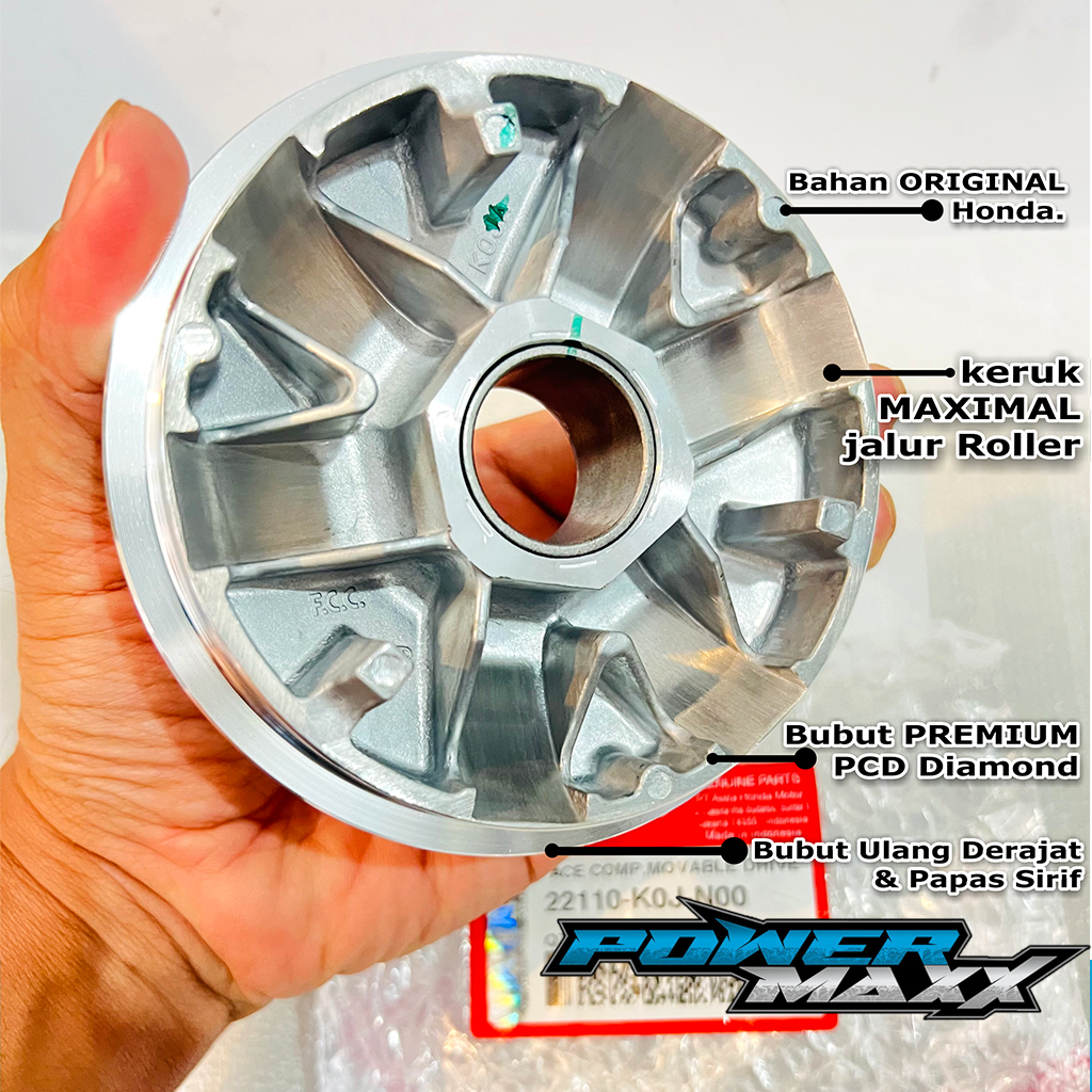 ID RUMAH ROLLER BEAT FI ESP PULLEY SCOOPY FI ESP KARBU KARBURATOR RACING BUBUT PULLEY BEAT FI RUMAH