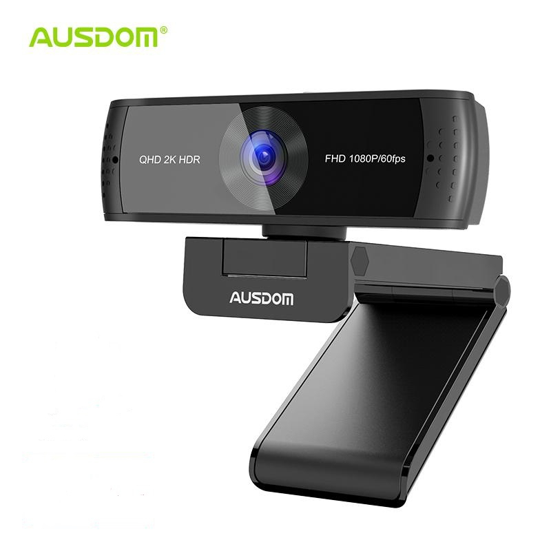 AUSDOM Webcam AW651 2K Autofokus dengan Mikrofon Pembatalan Suara