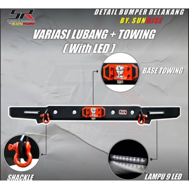 BUMPER TOWING VARIASI LUBANG ALL NEW RUSH / TERIOS 2018-2022