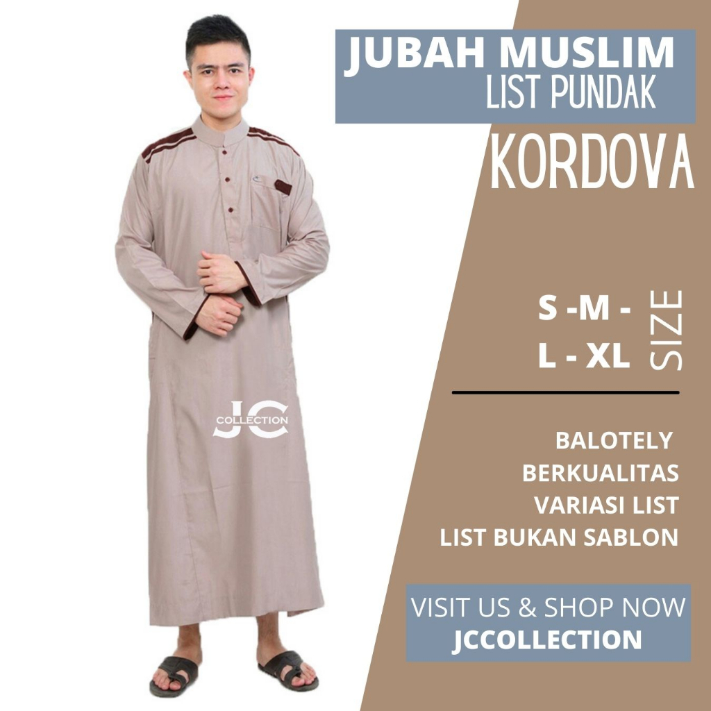 Jubah Muslim Kordova Variasi List Pundak - JCCollections