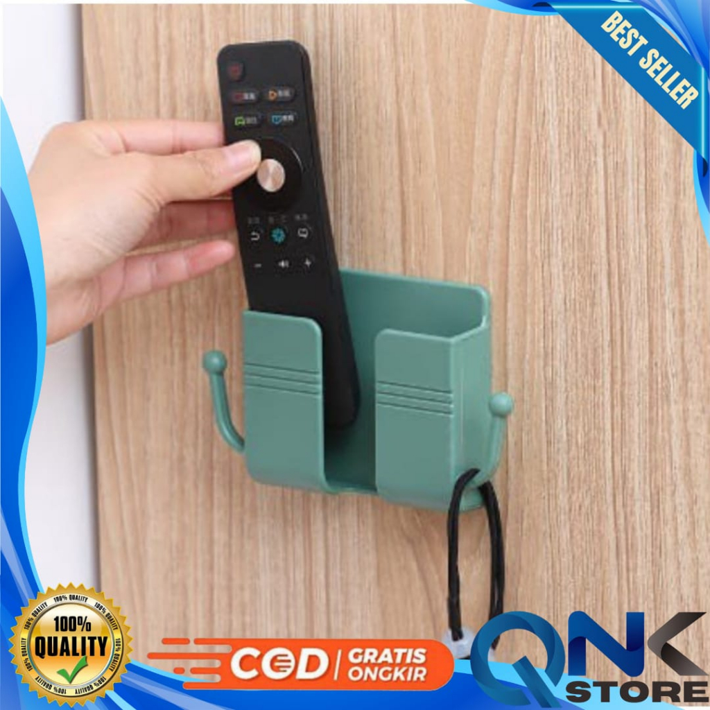 RAK CHARGER 2 KAIT TEMPEL DINDING / HOLDER TEMPEL DINDING 2 KAIT TEMPAT CHARGER HP REMOTE TV AC MULTIFUNGSI / RAK HOLDER HP DINDING