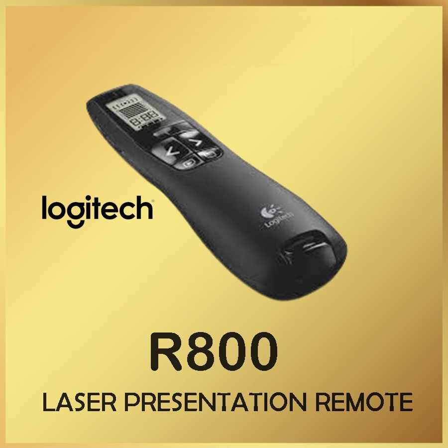 Logitech R800 Wireless Pointer Persentasi - GREEN LASER