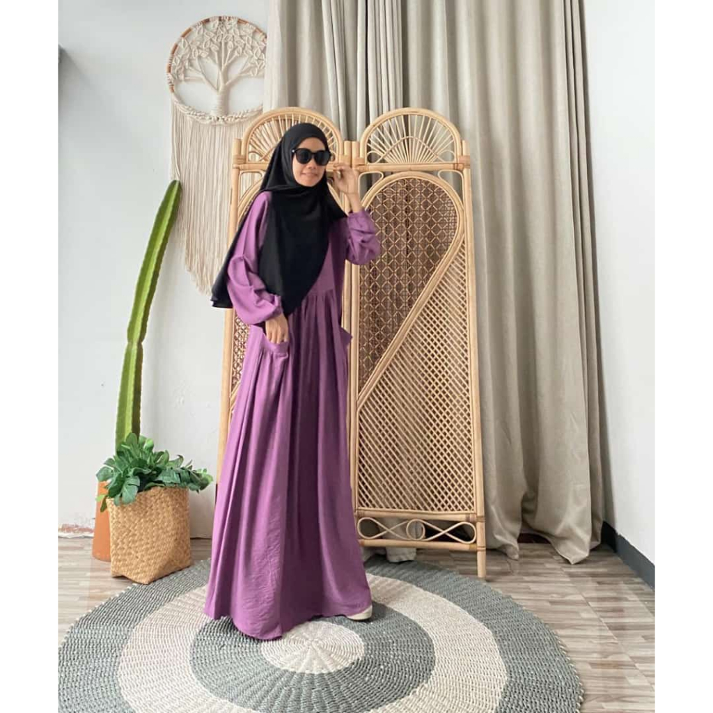 BILQIS ABAYA GAMIS DRESS CRINCKLE