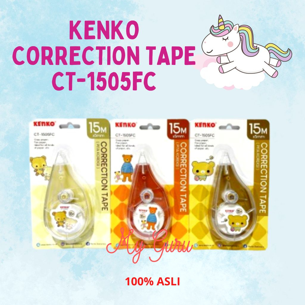 

[PCS] TIPE X / CORRECTION TAPE BEAR KENKO CT-1505FC BERUANG