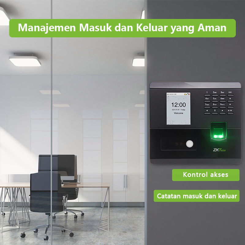 ZKTeco Mesin Absensi Sidik Jari MB10-VL Bahasa Indonesia Mesin Absensi Fingerprint Pemasok