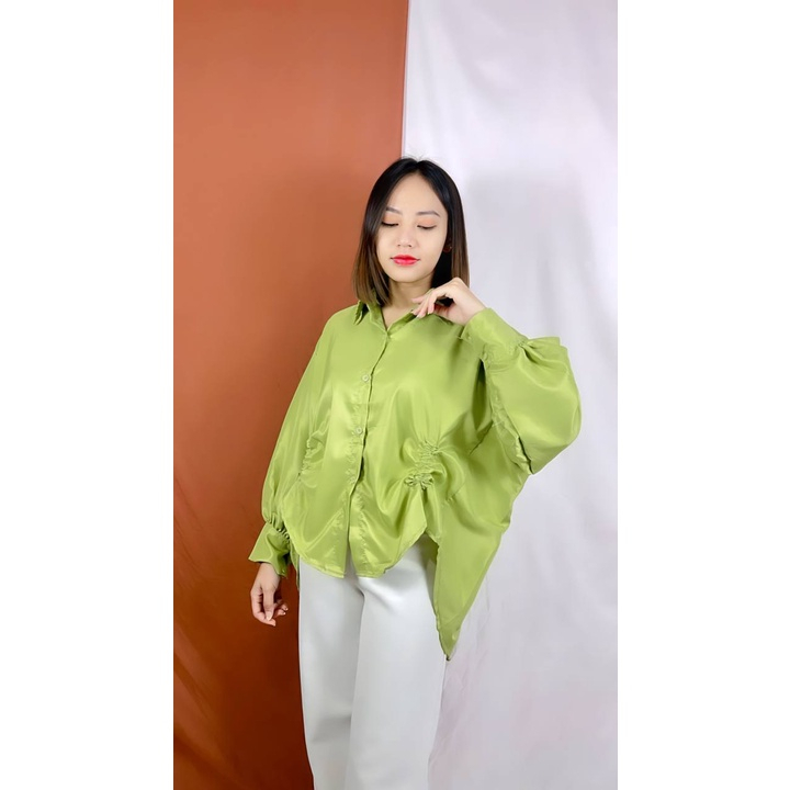 KEMEJA OVERSIZE SERUT DEPAN / SHIRT WANITA