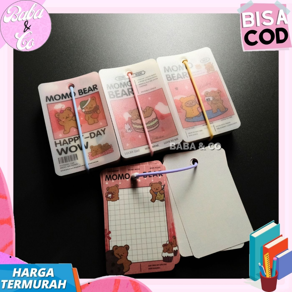 

MEMOPAD BUKU MEMO TALI MOMO BEAR UNIK MEMOPAD DIARY MOMO BEAR COD