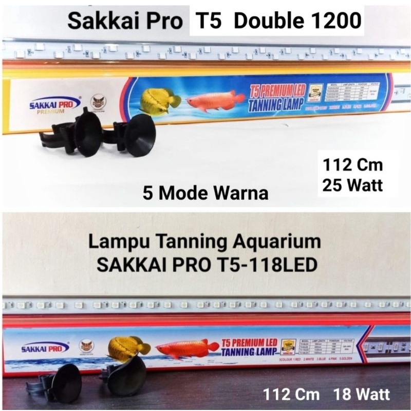 Sakkai Pro T5 Double 1200 / Tanning Lamp Arwana 5 mode  / LED Sakkai Pro T5 118 LED