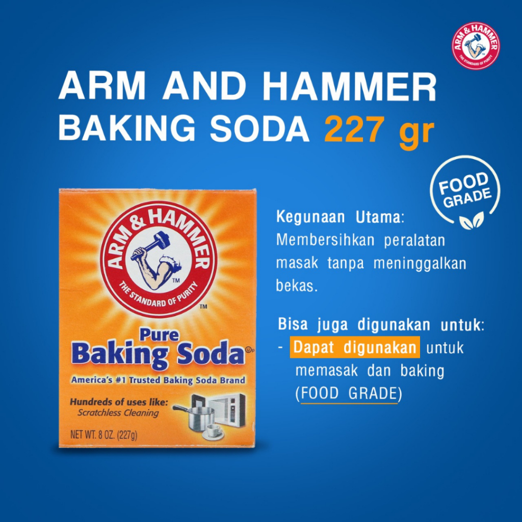 

Arm & Hammer Baking Soda 227gr (Multipurpose)