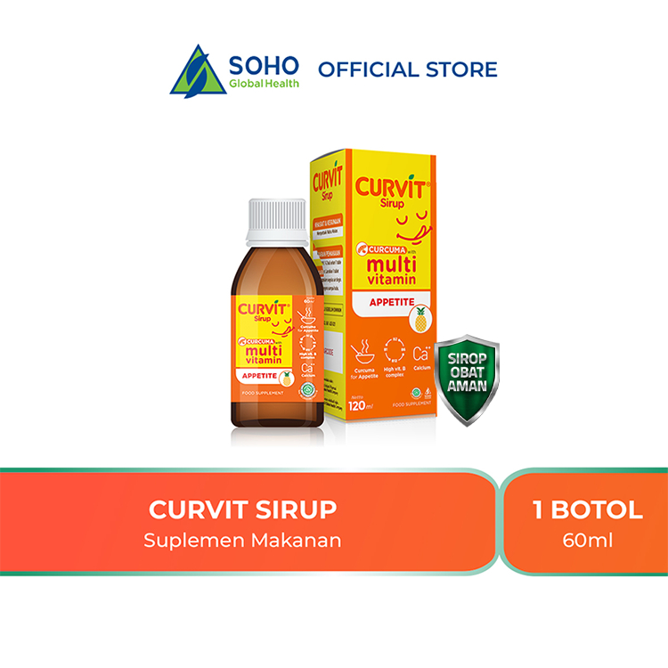 Curvit Sirup Multivitamin dan Suplemen Menambah Nafsu Makan 60ml