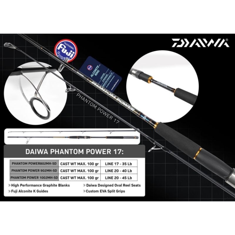 Joran Spinning DAIWA Phantom Power 17 902MH dan 1002MH