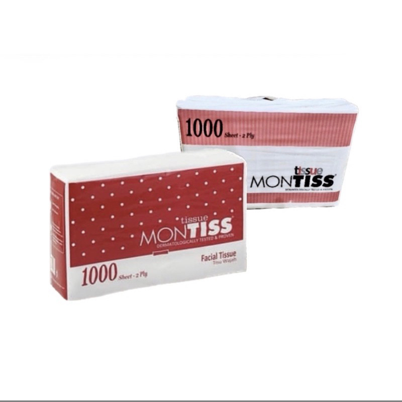 Montiss Facial Tissue / tisu montiss 1000 sheets / tisu montiss