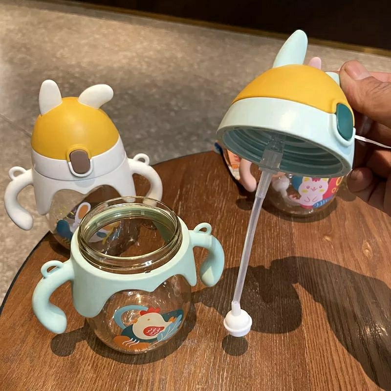 BOTOL MINUM ANAK 350ML - MQ230 - BOTOL MINUM MOTIF LUCU DENGAN TALI
