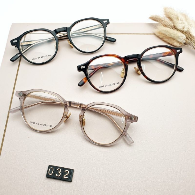 Nnkacamata Frame oval plastik pria wanita 032
