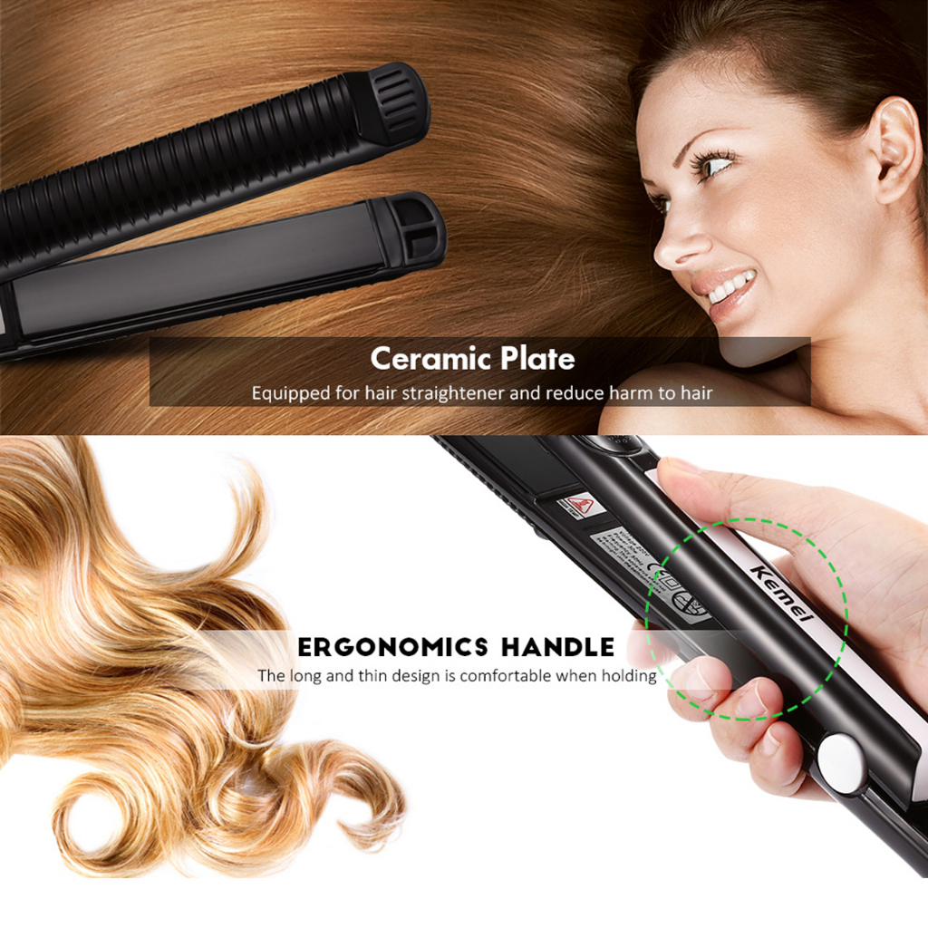 Kemei KM-2139 Alat Catok Catokan Rambut 2in1