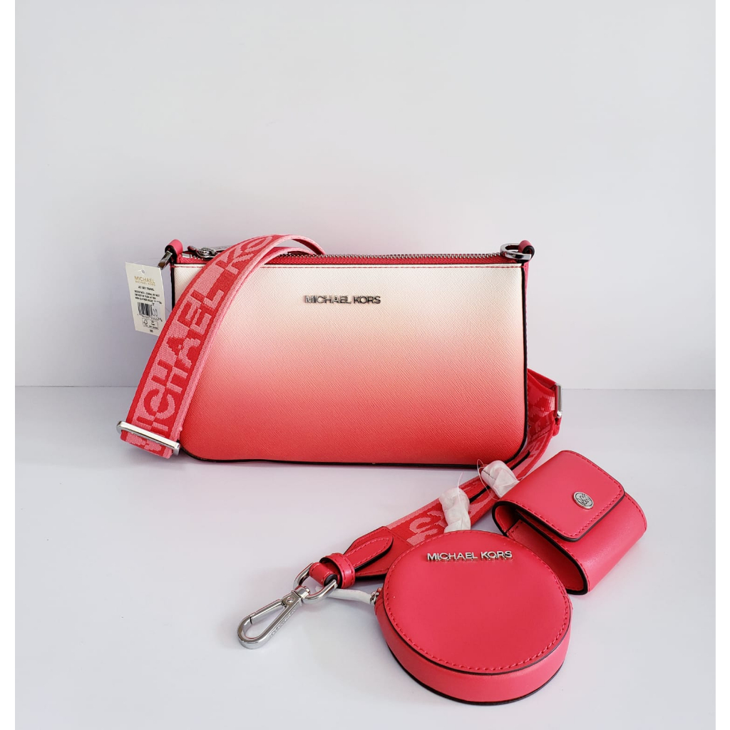 Tas Original MK Jet Set Travel small crossbody  with attached, Coral Rf Multi