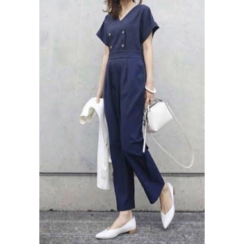 GU by uniqlo wrap button jumpsuit