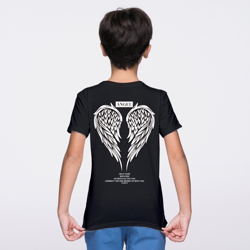 KAOS BAJU ANAK MOTIF ANGEL WINGS SAYAP ABG TANGGUNG