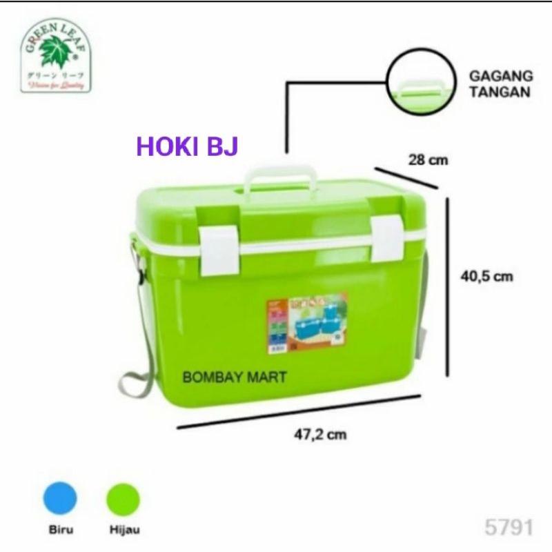Cooler Box 22 liter / Termos Es/Kotak Es/Marina Cooler Box Greenleaf