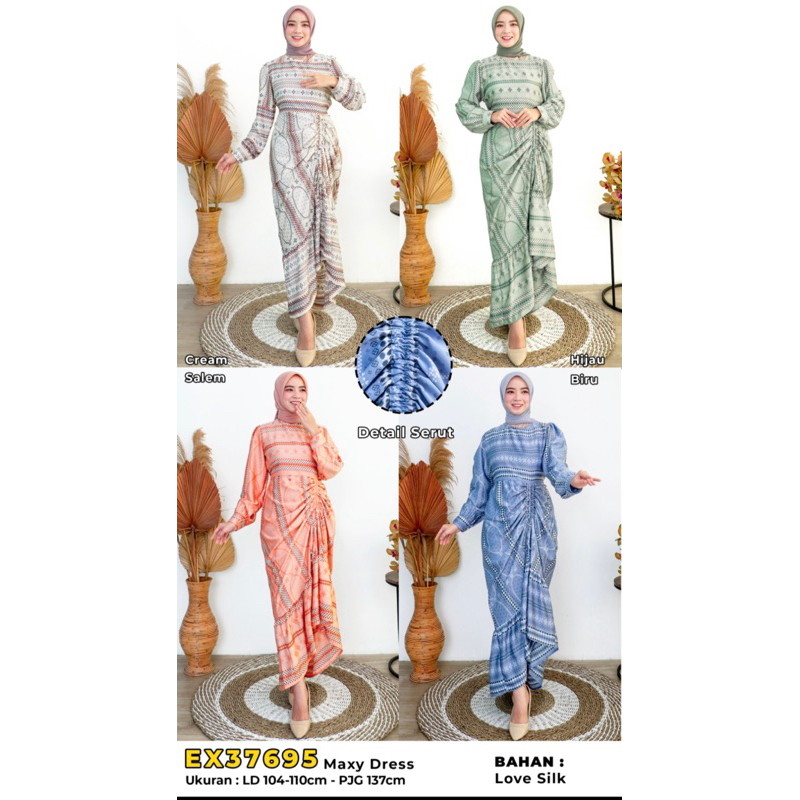 MAXY DRESS SERUT TRIBAL ORI BY EXTU GAMIS VIRAL 37695