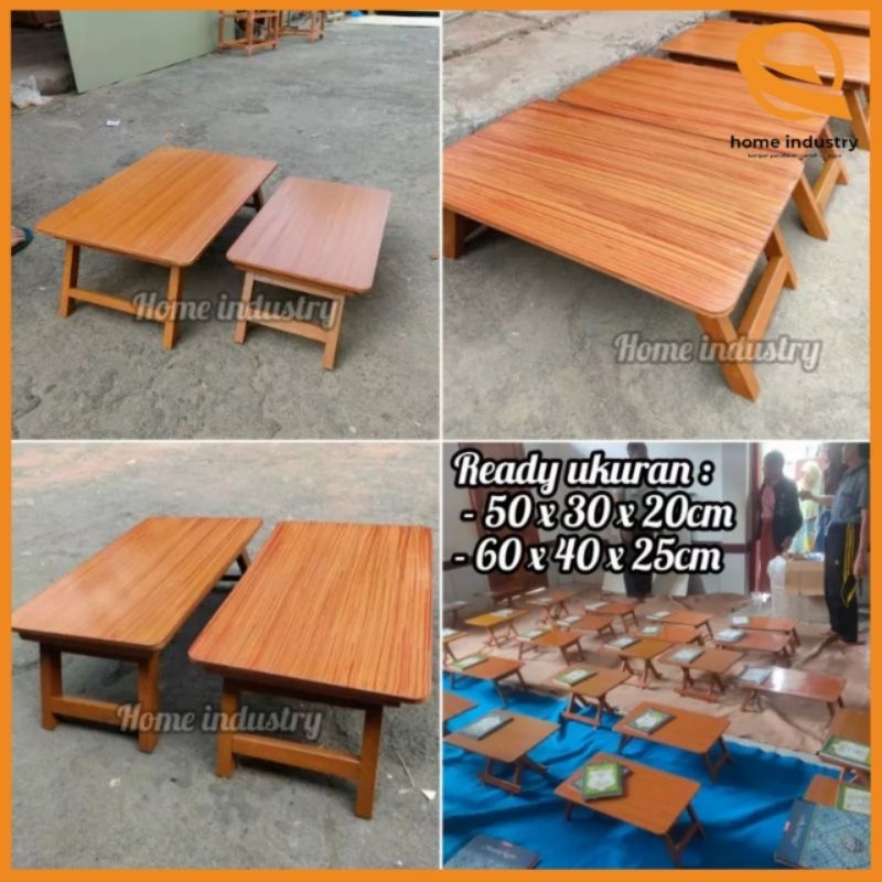 MEJA LIPAT BELAJAR/MEJA PORTABLE/MEJA LIPAT KAYU/MEJA KERJA/MEJA AL QUR'AN/MEJA WARKOP