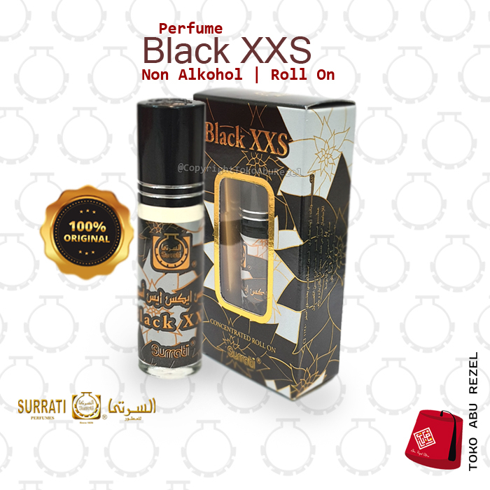 SURRATI BLACK XXS ROLL ON 6ML | Parfum Surrati | Bibit Minyak | Parfum Non Alkhol |Surrati Perfumes| Original Product | Surrati Factory Holly Makkah KSA