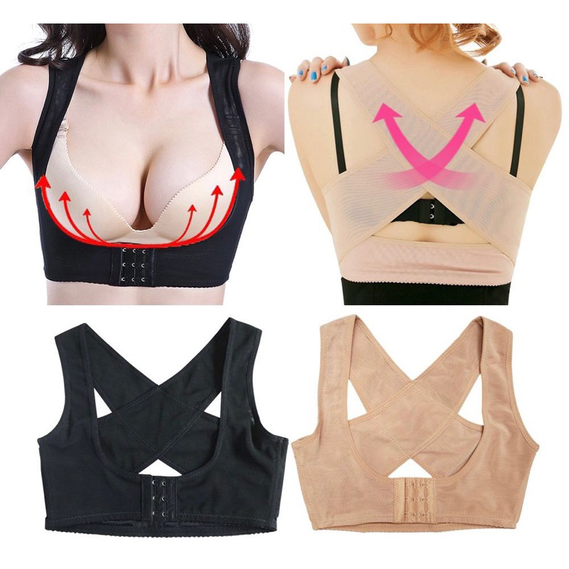 Korset Penyangga Bahu (K92) Elastis Adjustable untuk Memperbaiki Postur Tubuh Wanita