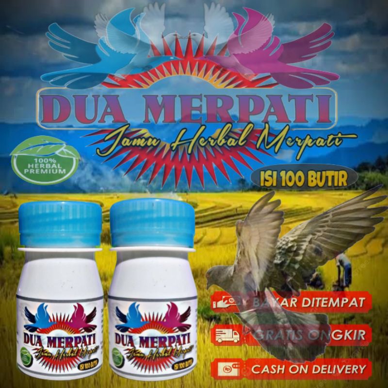 JAMU DUA MERPATI CEPAT GIRING KERAS ISI 100 PIL ginseng teki rencong tetawan kelenceng sarang walet 