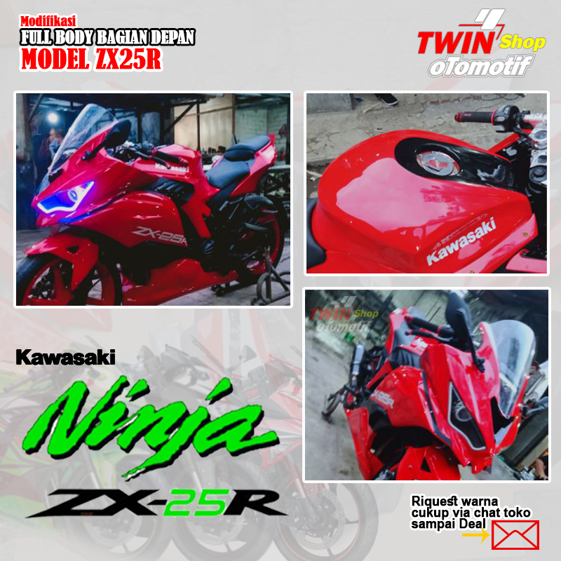 BODY NINJA 250 KARBU MODEL ZX25R FULL BODY DEPAN SAJA