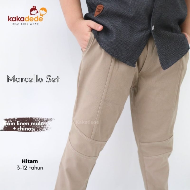 Ready ‼️ Set Kemeja Marcello by Kakadede Set Kemeja Anak Premium bisa COD