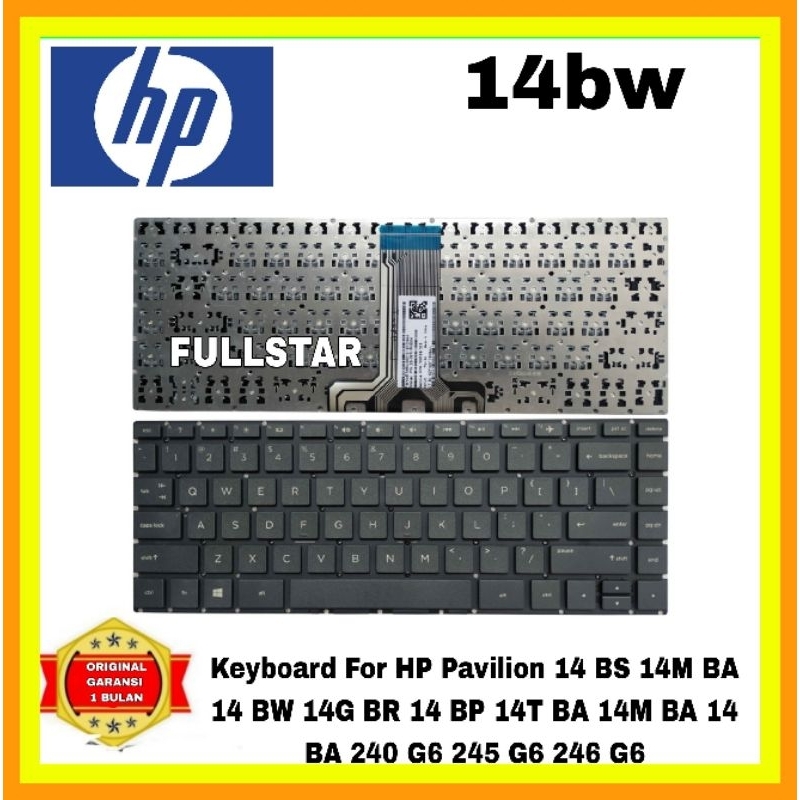 keyboard HP Pavilion 14 BS 14M BA 14 BW 14G BR 14 BP 14T BA 14M BA 14 BA 240 G6 245 G6 246